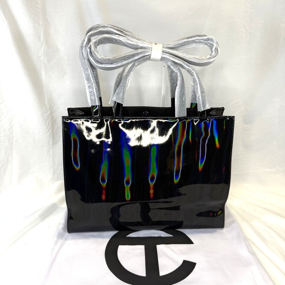 Telfar, Black Rainbow Medium Shopping Bag, NWT - Picture 3 of 13